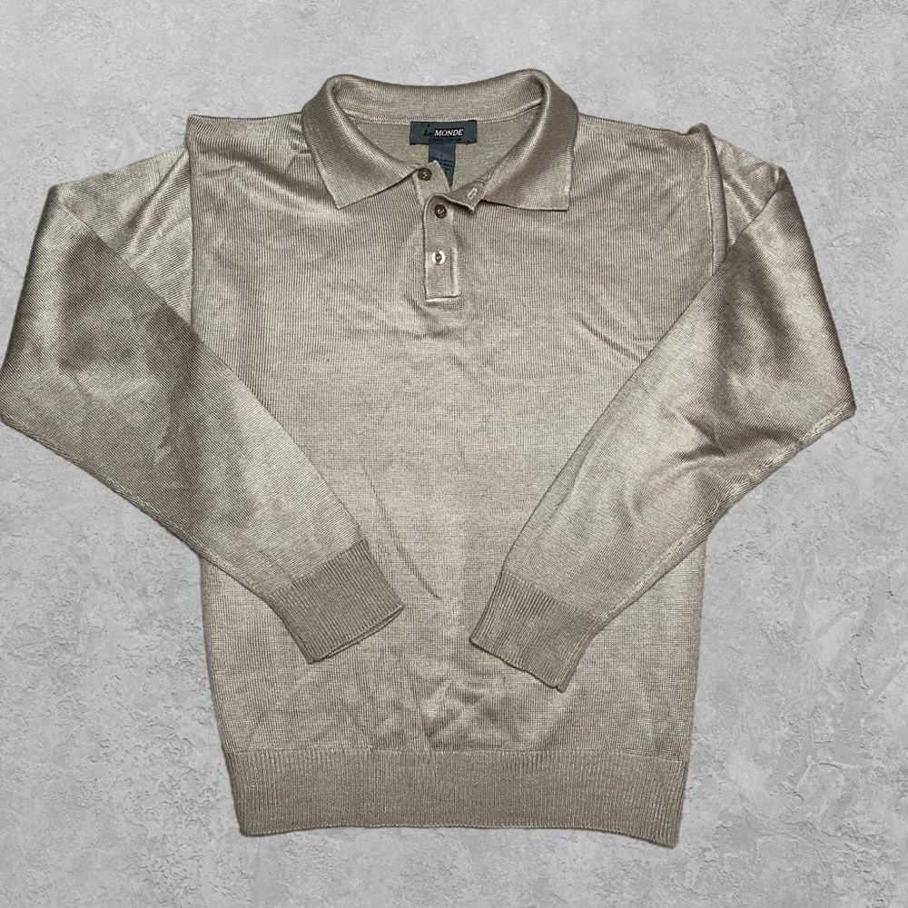 Le Monde Homme Culture Acrylic Knitted Long Sleeve European Brand Size Large